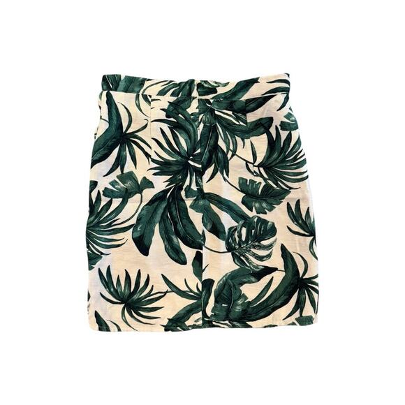H&M Women’s Tropical Leaf Print Wrap Skirt Size 4 EUR 36 Zip Back Viscose Blend - Picture 5 of 8